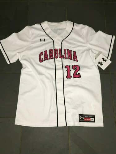 RARE NEW Under Armour SOUTH CAROLINA GAMECOCKS #12 Baseball Jersey sz LG