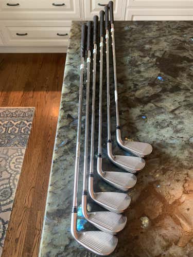 Used Left Handed X2 Hot Stiff Flex Steel Shaft Iron Set