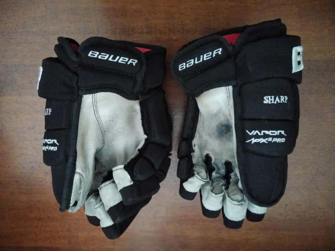 Patrick Sharp Dallas Stars Black Used Senior Bauer Vapor APX2 Pro Gloves 13" Pro Stock