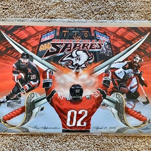 BRAND NEW: RETRO "Personalized" Buffalo Sabres Poster