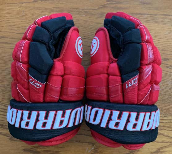 Red New Sebastian Aho Warrior QR1 13" Pro Stock Gloves