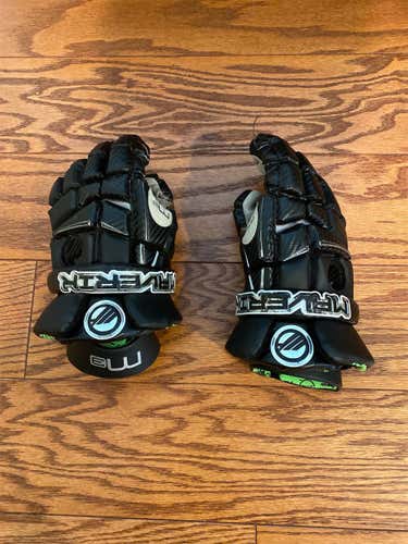 Black Used Player Maverik M3 11" Lacrosse Gloves