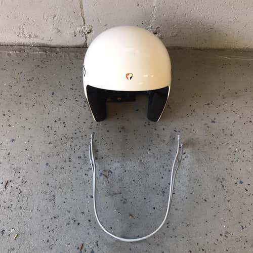 White Used Small / Medium Briko Vulcano FIS Helmet FIS Legal