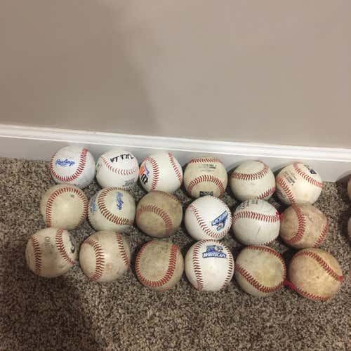 18 Used Baseballs | 8 Used Tee Balls