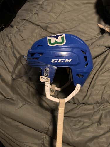 Blue Used Small CCM Resistance 110 Pro Stock Helmet