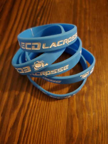 5 New ECD Lacrosse blue wrist bands