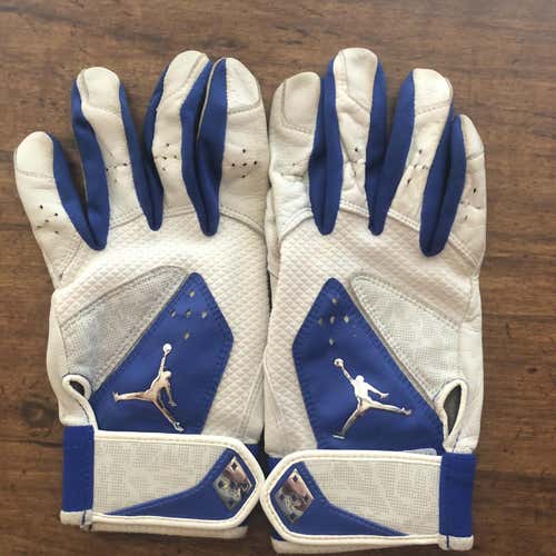 Blue Used XL Air Jordan Batting Gloves