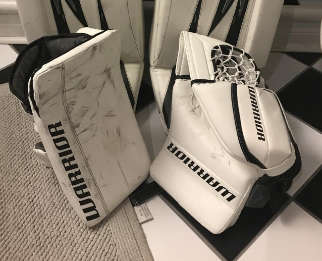 Warrior Ritual G3 Classic Pro Glove & Blocker - Senior Regular White