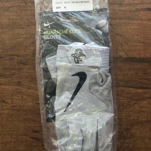 Gray New XL Nike Huarache Elite Batting Gloves