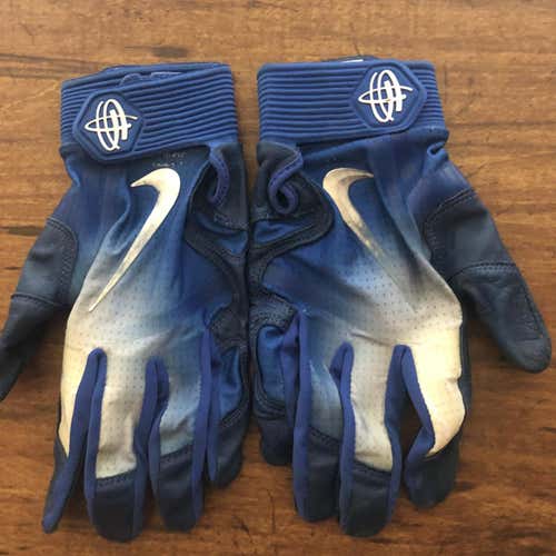 Blue Used XL Nike Huarache Elite Batting Gloves