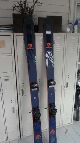 Used Men's Salomon All Mountain QST 99 Skis With Bindings Max Din 12