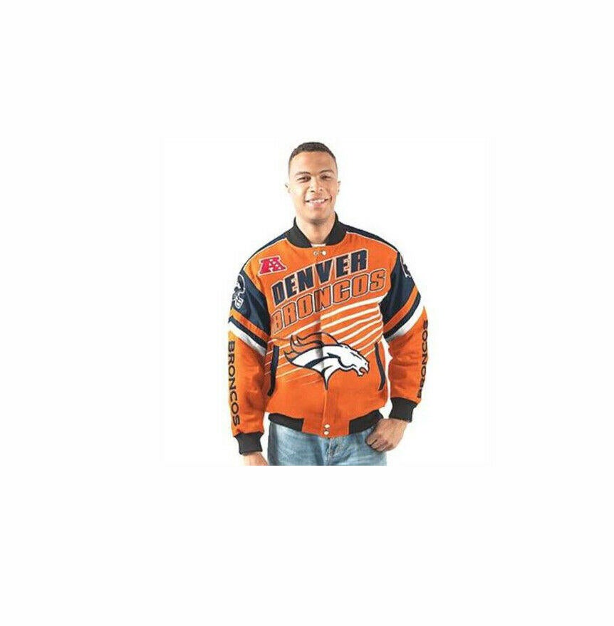 Denver Broncos Mens Full-Zip Jacket, Mens Pullover Jacket, Broncos Varsity  Jackets