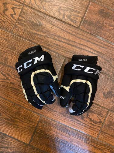 Steve Oleksy Game Used CCM HG12 14" Pro Stock Gloves