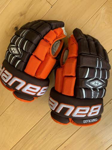 Detroit Compuware AAA Hockey Bauer 14" Pro Stock Gloves