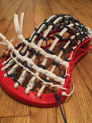 New Custom Strung Brine King X Lacrosse Head with Pita-Style Six-Shooter Pocket