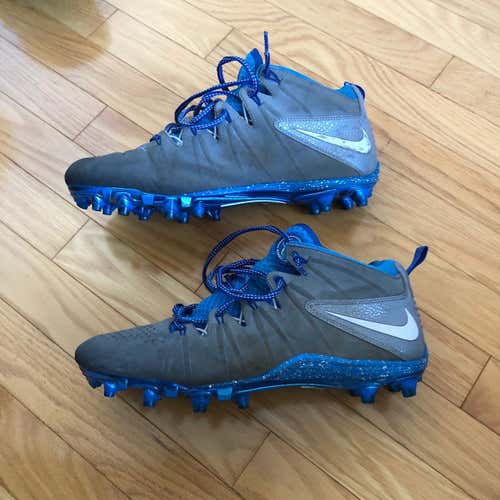 Nike Hurricane 10.5 Grey And Blue Cleats