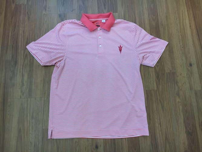 ASU Sun Devils NCAA ARIZONA STATE UNIVERSITY Cutter & Buck Sz M Polo Golf Shirt!