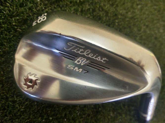 Titleist Vokey SM7 58.08 58 Degree Lob Wedge LW M grind Steel Shaft Chrome Nice