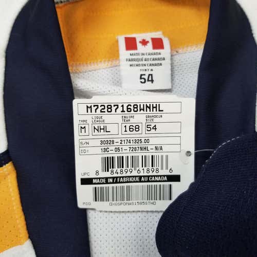 White New Adult Men's 54 Reebok Jersey Pro Stock