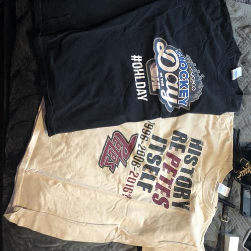 OHL Peterborough Petes Tees - Unisex Large - 2 Tees