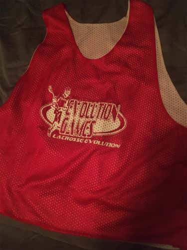 Red/White Reversible Maverik Lacrosse Pinnie #22