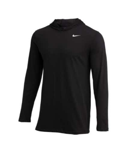 Black Men's Nike Dry Long Sleeve Hoodie Tee