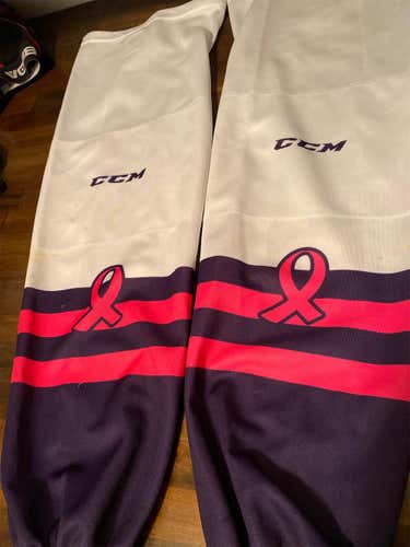 CCM Pro Stock Cancer Awareness Socks