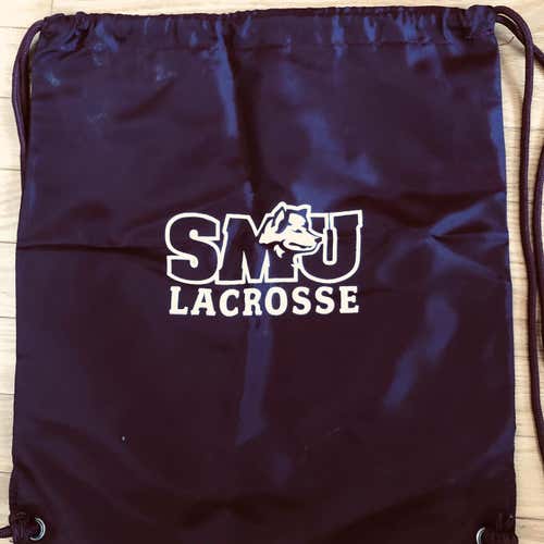 SMU Lacrosse Maroon Drawstring Bags