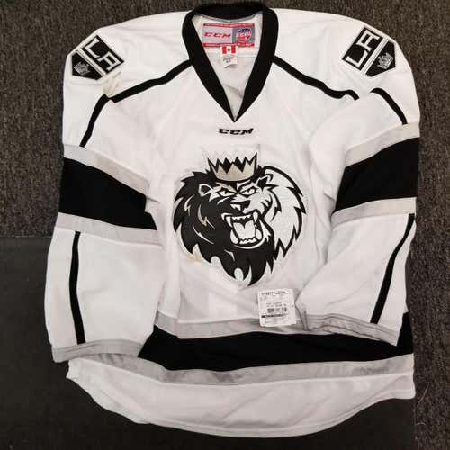 White New Adult Men's 52 CCM Jersey Pro Stock