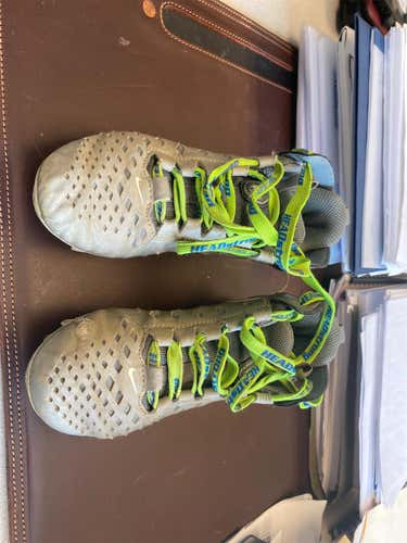 Gray Nike Huarache Youth Cleats - Size 2Y