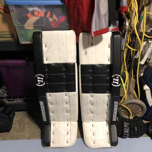 White Used 36" Warrior Ritual G3 Pro Pro Stock Goalie Leg Pads