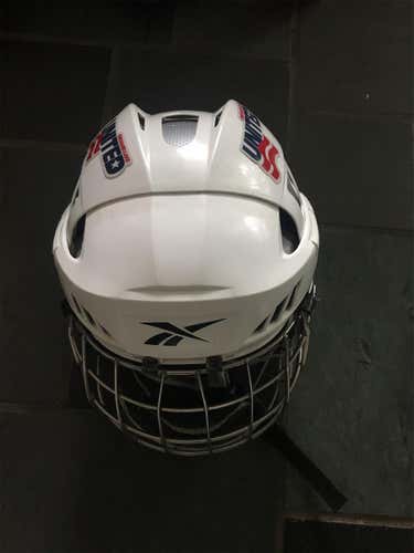 White Used Medium Reebok  Helmet
