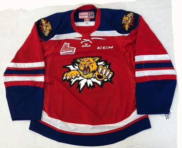 New Authentic Pro Stock CCM Moncton Wildcats QMJHL Hockey Jersey size 56 7287