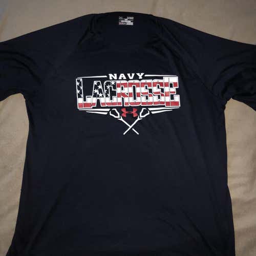 Navy Lacrosse Blue Men's XL Under Armour Shirt