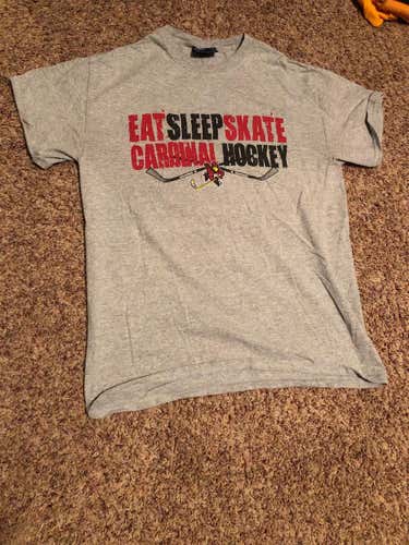 Gray Men's  Plattsburgh State Hockey Medium  Shirt