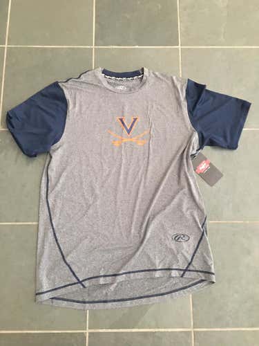 NWT Rawlings Virginia Cavaliers Authentic Baseball Training Shirt LARGE