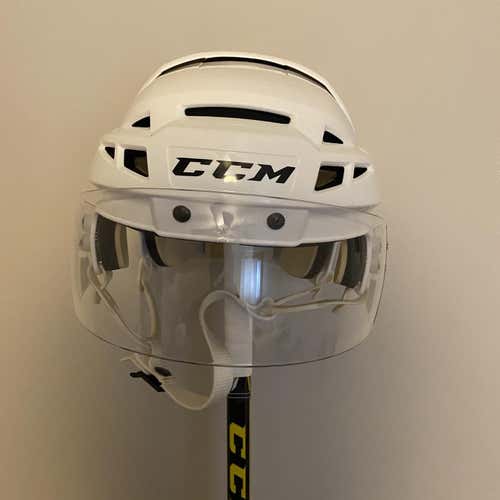 White Small CCM V08 Pro Stock Helmet