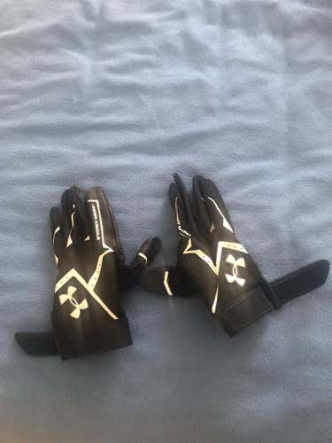 New Large Black Under Armour Batting Gloves