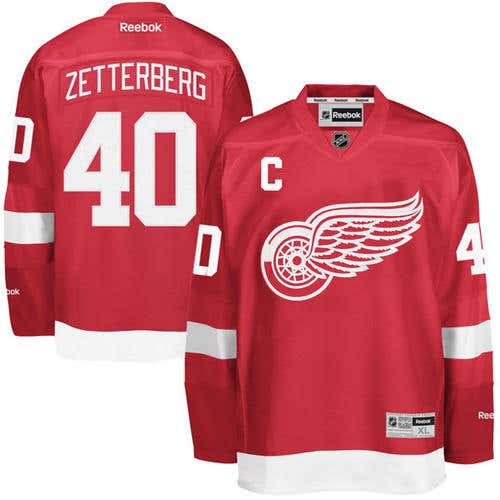 NEW! 50% OFF! Officially licensed Detroit Red Wings Zetterberg (Home) Premier Jerseys