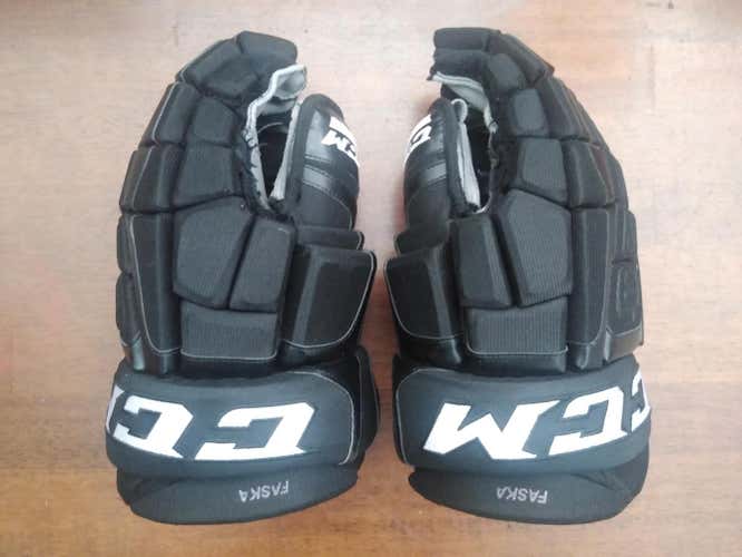 Radek Faksa Dallas Stars Black Used Senior CCM U+ Crazy Light Gloves 15" Pro Stock