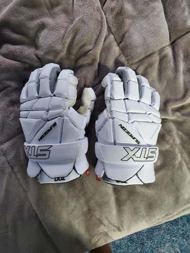 White STX Surgeon 700 Lacrosse Gloves 13"