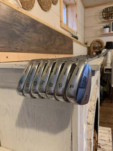 Used Right Handed Mizuno T Zoid TRUE Stiff Flex Steel Shaft Iron Set