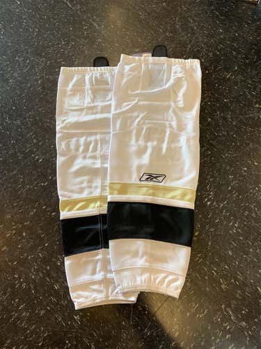 Penguins White Senior Reebok Edge Socks