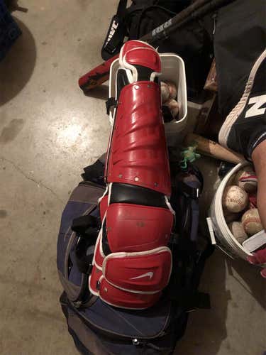 Red Used  Catcher's Leg Guard