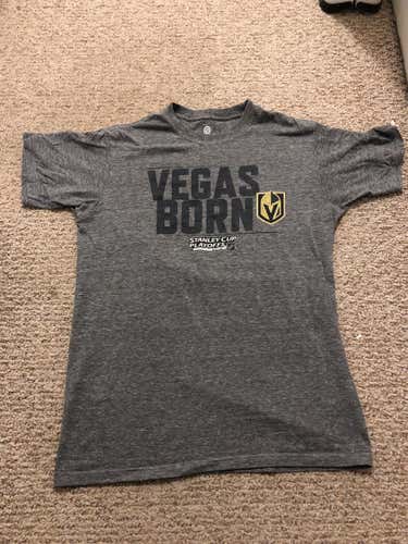 Gray Men's Vegas Golden Knights 2018 Stanley Cup Playoff Medium  Shirts