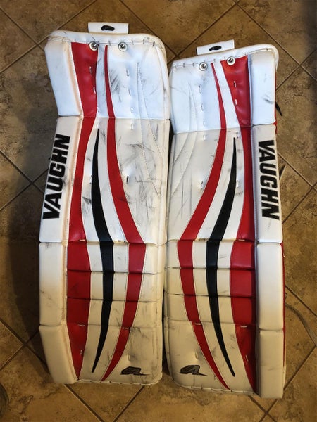 Red Used 34+2” Vaughn Velocity Pro XF Goalie Leg Pads