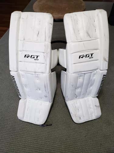 White Used Senior 34" Warrior Ritual GT Goalie Leg Pads
