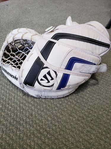Used Senior Warrior Ritual Catch Glove - White with Blue and Black Accents