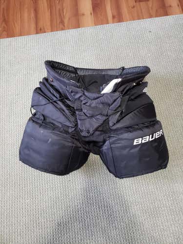 Used Bauer Pro Hockey Goalie Pants Black Senior Medium