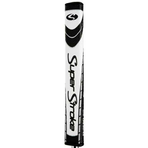 Super Stroke Flatso 3.0 Putter Grip (White/Black/Silver) Golf NEW
